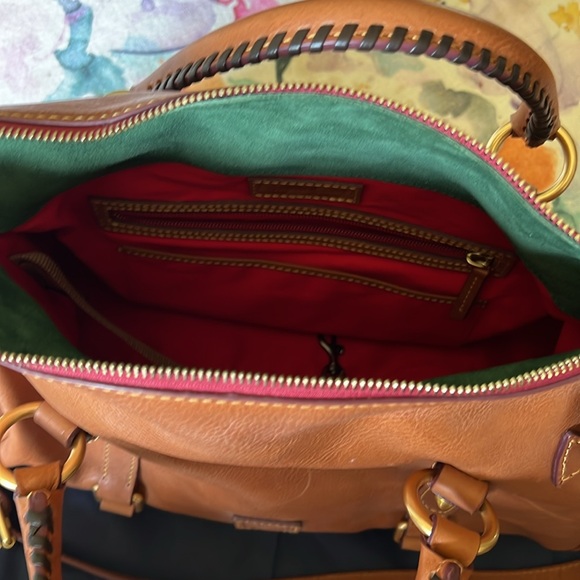 Cognac leather handbag - Picture 2 of 2